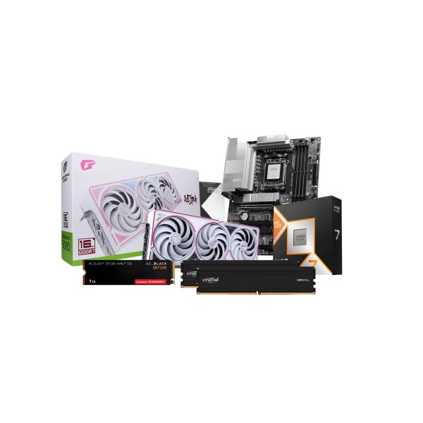 AMD Ryzen 7 9800X3D MSI PRO X870-P WIFI Crucial Pro DDR5-6400 32GB Western Digital SN7100 2TB Colorful iGame GeForce RTX 5080 Components Combo